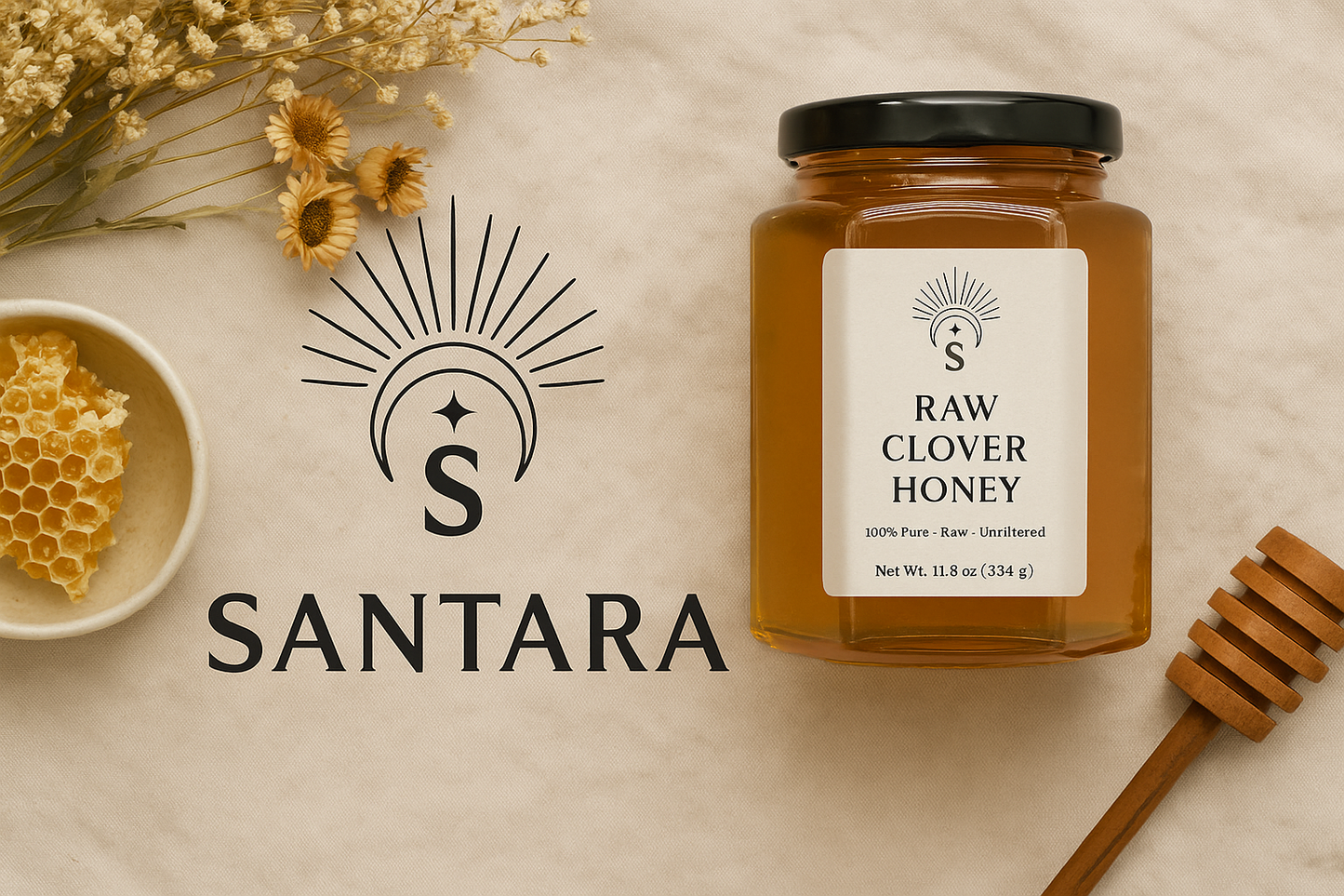 🍯 Raw Clover Honey — SANTARA Winter Holiday Edition